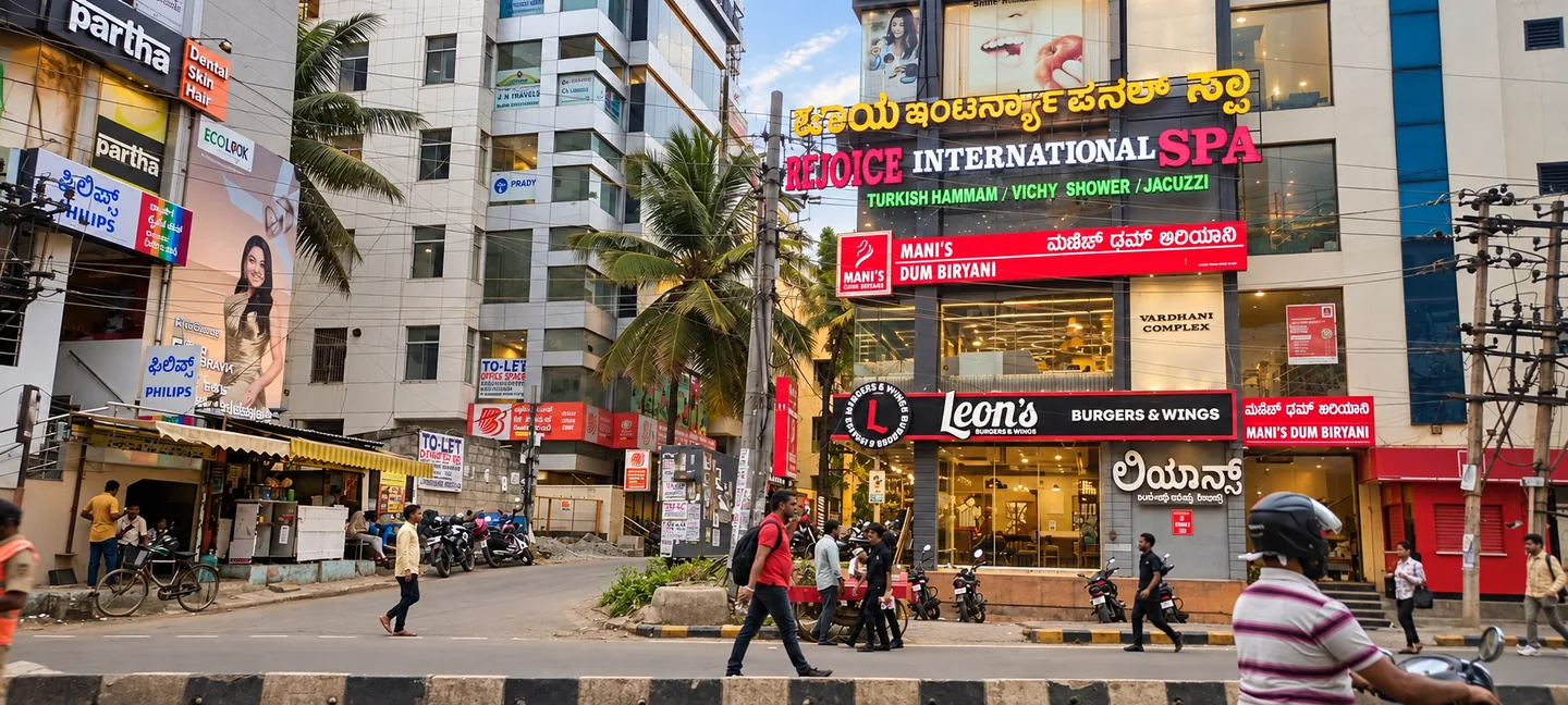 Rejoice International Spa building on Outer Ring Road in Bellandur