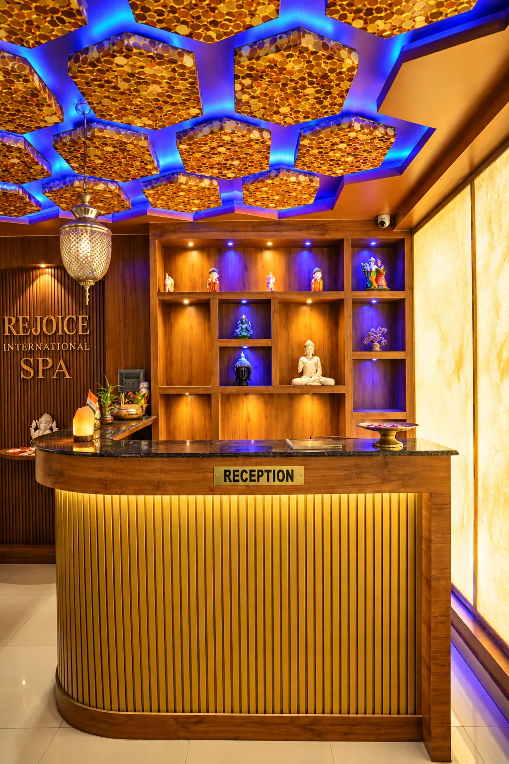 Interior of Rejoice International Spa in Bellandur