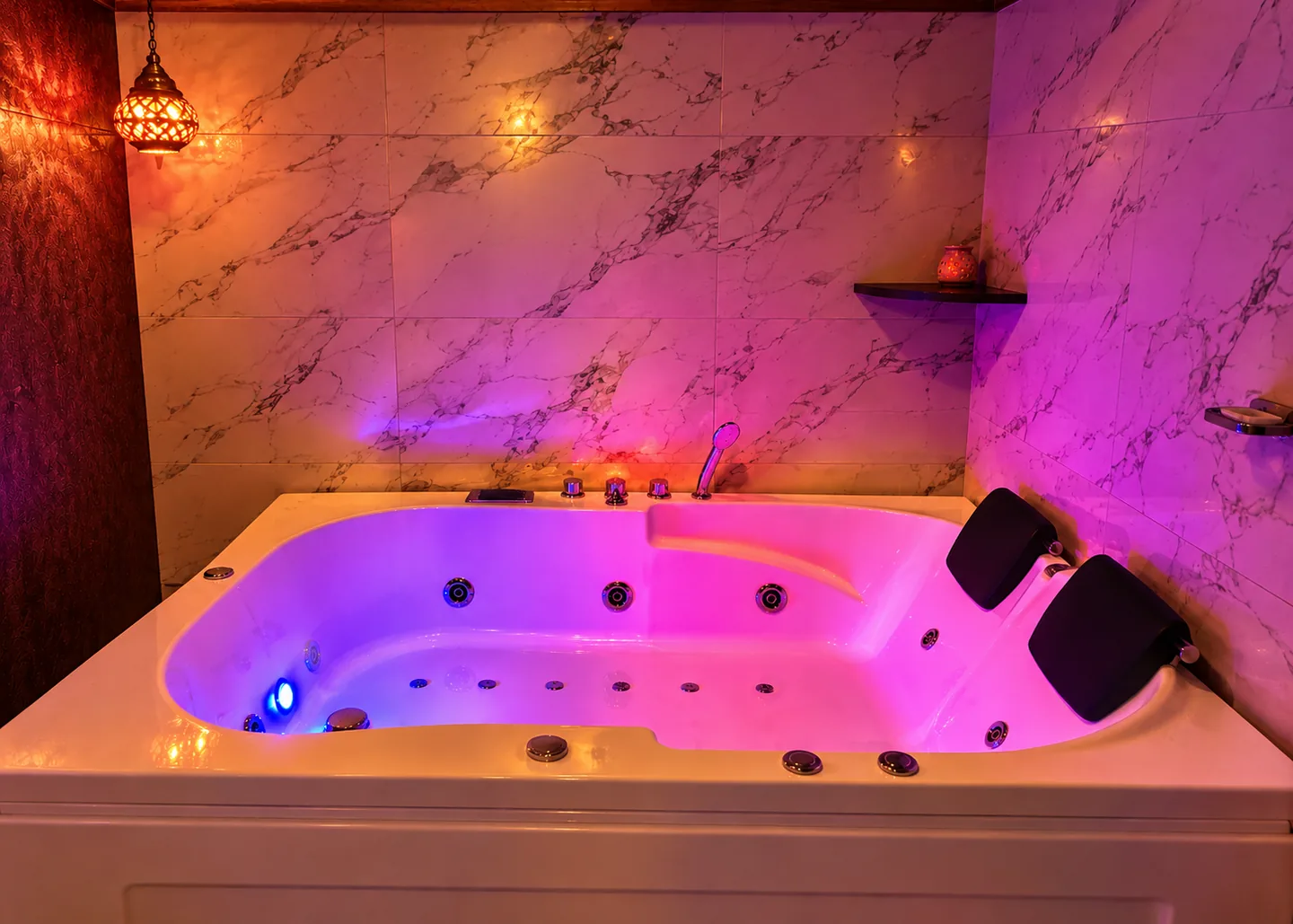 Illuminated Royal Jacuzzi at Rejoice International Spa